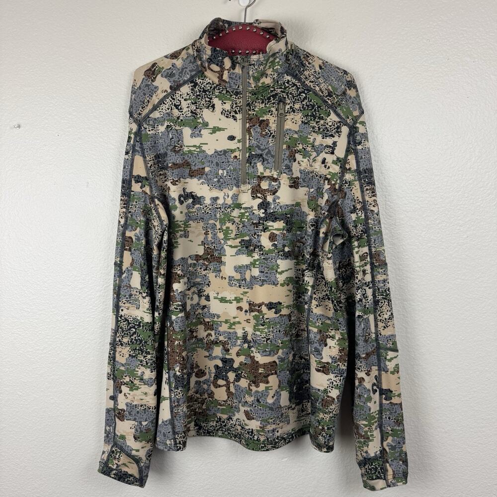 Men’s Forloh Deep Space Half Zip Base Layer L/S Hunting Top Deep Cover Camo XL